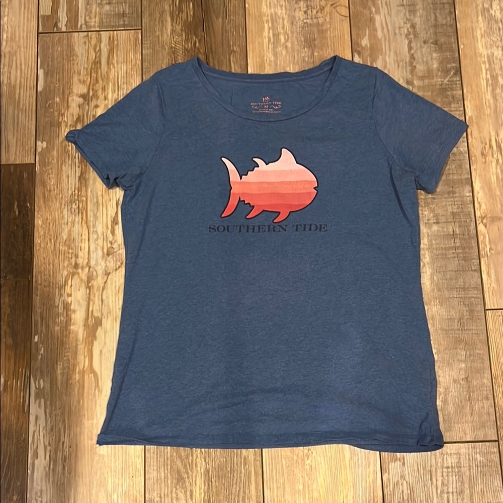Southern Tide Blue and Red Fish T-Shirt